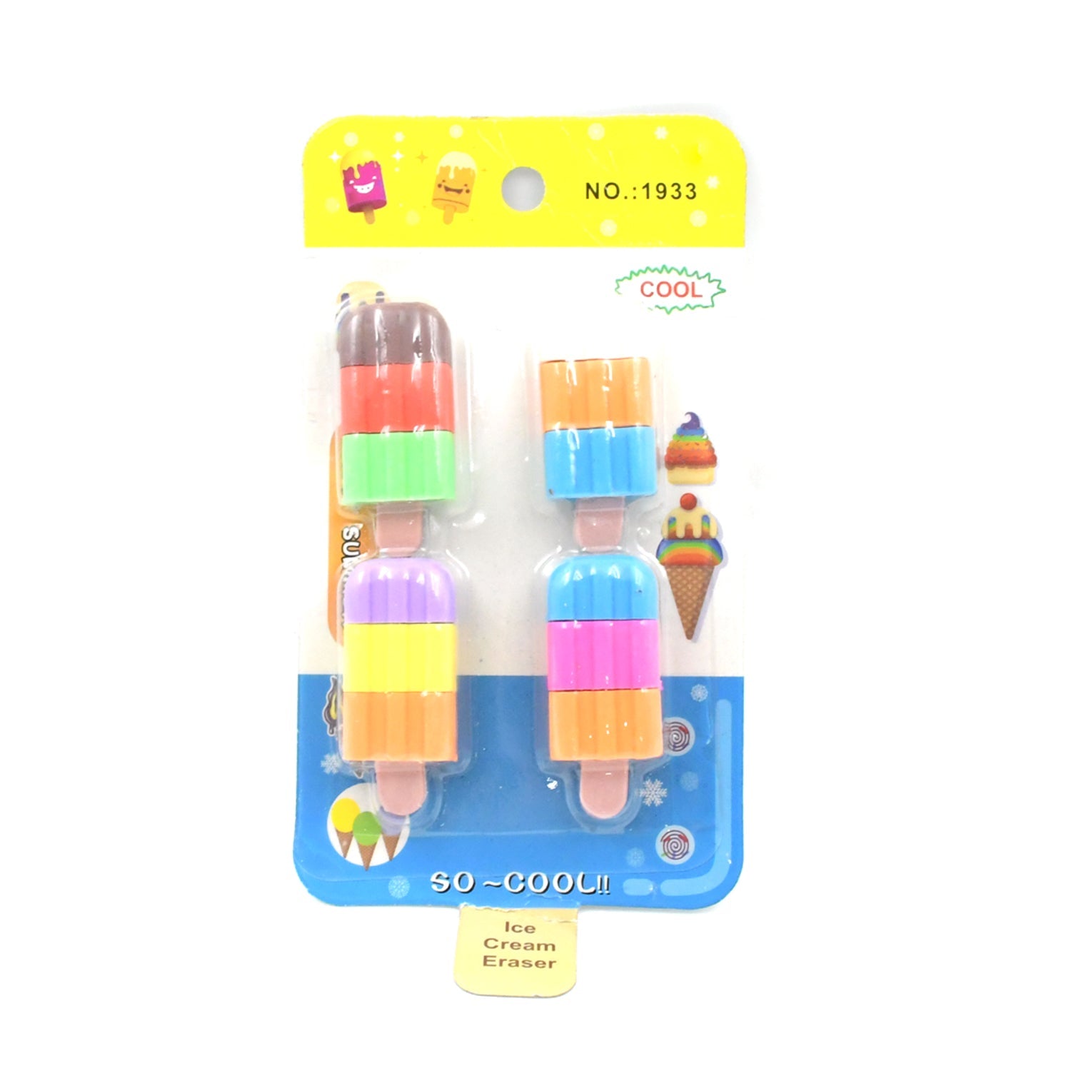 4349 Ice cream Shape Eraser for Girls & Boys 3D Eraser for School B'Day Return Gift Ice Cream Theme Shape Erasers Pencils Set for Kids Educational Stationary kit, School Supplies (1 Set 4 Pc) 4349 Ice cream Shape Eraser for Girls & Boys 3D Eraser for School B'Day Return Gift Ice Cream Theme Shape Erasers Pencils Set for Kids Educational Stationary kit, School Supplies (1 Set 4 Pc)